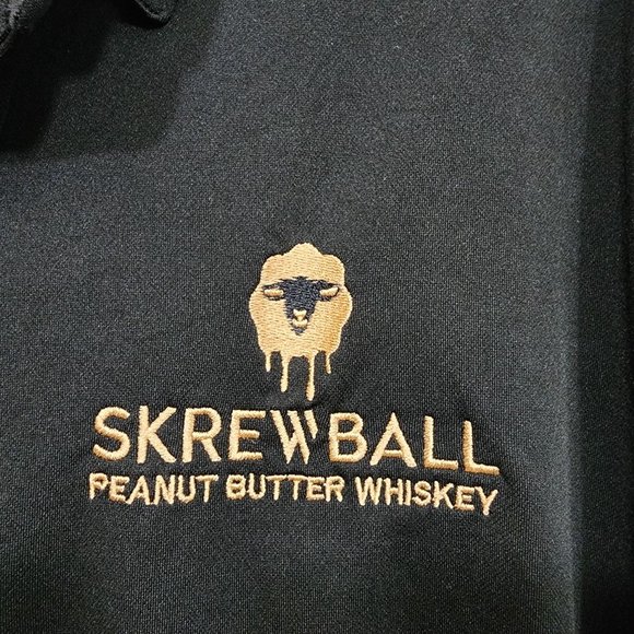 Ogio button front Skrewball Whiskey embroidered short sleeve shirt woman size XL - Picture 4 of 8